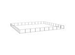 VidaXL Hundezwinger Stahl schwarz 10 m, 9 m, 70 cm