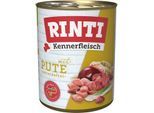 RINTI Kennerfleisch Nassfutter Hund, Adult, Dose, Pute 36x800 g