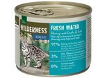 REAL NATURE WILDERNESS Nassfutter Katze, Adult, Fresh Water, Hering mit Lachs und Ente 24x200 g