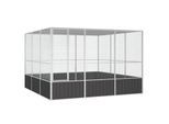 VidaXL Vogelkäfig Verzinkter Stahl Vogelvoliere Vogelhaus mehrere Auswahl 3,02 m, 3,245 m, 2,115 m