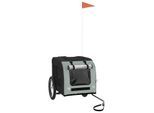 VidaXL Fahrradanhänger Hund 125 x 64 x 66 cm (L x B x H) grau