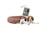 Rohrschneider ® Hundekissen inkl. Gratis-Beigabe, Kuschelhöhle "Denver" altrosa M