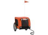 VidaXL Fahrradanhänger 133x69x73,5cm (L x B x H) orange