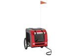 VidaXL Fahrradanhänger Hund 125 x 64 x 66 cm (L x B x H) rot