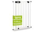 bomi Türschutzgitter Extrahoch 107 cm - Merle 73-161 cm in Weiß für Hunde & Katzen M