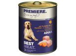 PREMIERE Best Meat Nassfutter Hund, Adult, Truthahn und Gemüse 24x800 g