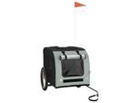 VidaXL Fahrradanhänger Hund 55 x 80 x 55 cm (L x B x H) grau