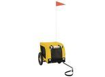VidaXL Fahrradanhänger Hund 124 x 53 x 53 cm (L x B x H) gelb