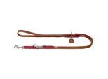 Hunter Verstellbare Führleine Karlby beige/ rot 2 m, 1,5 cm