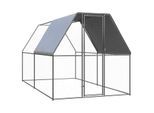 VidaXL Hühnerkäfig / Freilaufgehege mit Teilüberdachung 2 m, 4 m, 2 m