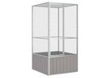 VidaXL Vogelkäfig aus verzinktem Stahl 1,11 m, 1,07 m, 2,115 m