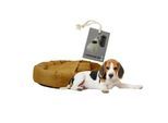 Rohrschneider ® Hundekissen inkl. Gratis-Beigabe, Kuschelhöhle "Denver" gelb M