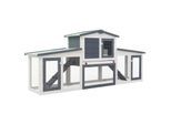 VidaXL Kaninchenstall / Hasenstall mit Dach grau