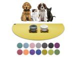 SANOZOO ® - Napfunterlage Halbrund - Öko-Tex und Made in Germany gelbgrün 80 cm, 1,6 m