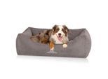 Knuffelwuff orthopädisches Hundebett mit Fächer-Wendekissen Baltimore grau XL