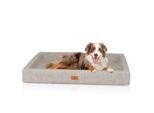 Knuffelwuff orthopädisches Hundebett Austin aus Kunstleder grau XXXL