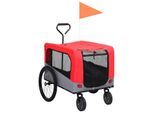 VidaXL 2-in-1 Fahrradanhänger rot