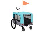 VidaXL 2-in-1 Fahrradanhänger blau