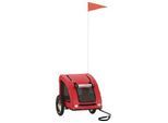 VidaXL Fahrradanhänger Hund 124x53x53cm (L x B x H) rot