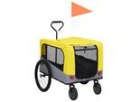 VidaXL 2-in-1 Fahrradanhänger gelb