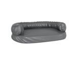 VidaXL Hundebett Ergonomisch Kunstleder grau M