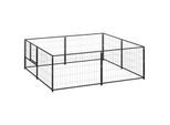 VidaXL Hundezwinger Stahl schwarz 2 m, 3 m, 70 cm