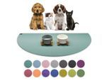 SANOZOO ® - Napfunterlage Halbrund - Öko-Tex und Made in Germany petrol 80 cm, 1,6 m