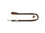 Hunter Verstellbare Führleine Tara dunkelbraun / beige M-L