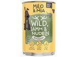 Milo & Mia Wild, Lamm & Nudeln 24x400 g