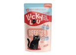 Lucky Lou Nassfutter Katze Adult Geflügel und Rind 32x125 g