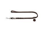 Hunter Verstellbare Führleine Solid Education dunkelbraun 1,3 cm, 2,5 m