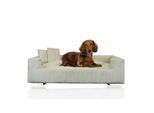 Rohrschneider ® Hundesofa, Hundebett Cord für mittelgroße und große Hunde, inkl. 2 Dekokissen beige