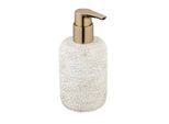 Wenko Seifenspender, Weiß, Beige, Kunststoff, 7.5x16.5x7.5 cm, Kunststoffpumpe, Spender problemlos zum Nachfüllen, Badaccessoires, Seifenspender