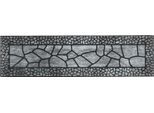 Stufenmatte ANDIAMO "Outdoor, 2er Set", grau, B:24cm H:6mm L:90cm, Obermaterial: 100% Gummi, Teppiche, Outdoor-Stufenmatten, Stein Motiv, Gartenbereich, Außenbereich