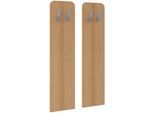 Garderobenschrank VCM "Holz Set Dielenmöbel Gardeobe Kleiderhaken Balia", braun (buche), B:54cm T:2cm, Garderobenpaneele, Garderobenschrank