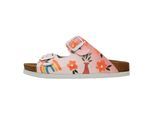 Pantolette DOGO "Stella Pantolette Patch Fish Damen Sandalen, Stella Pantolette", Damen, Gr. 36, Normalschaft, orange, Lederimitat, Schuhe Schlappen Pantolette, Handgefertigt
