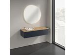Villeroy und Boch Antao Sideboard K41001HG 120x26,8x50cm, Waschbeckenplattenfarbe honey oak, midnight blue matt lacquer