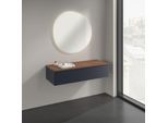 Villeroy und Boch Antao Sideboard K41102HG 120x26,8x50cm, Waschbeckenplattenfarbe warm walnut, midnight blue matt lacquer