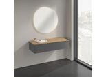 Villeroy und Boch Antao Sideboard K41001GK 120x26,8x50cm, Waschbeckenplattenfarbe honey oak, anthracite matt lacquer