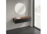 Villeroy und Boch Antao Sideboard K41002PD 120x26,8x50cm, Waschbeckenplattenfarbe warm walnut, black matt lacquer