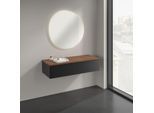 Villeroy und Boch Antao Sideboard K41102PD 120x26,8x50cm, Waschbeckenplattenfarbe warm walnut, black matt lacquer
