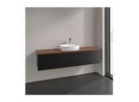 Villeroy und Boch Antao Waschtisch-Unterschrank K36012PD 160x36x50cm, Waschbeckenplattenfarbe warm walnut, black matt lacquer