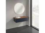 Villeroy und Boch Antao Sideboard K40002HG 100x26,8x50cm, Waschbeckenplattenfarbe warm walnut, midnight blue matt lacquer