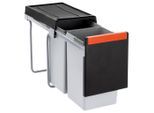 Franke Einbauabfallsammler Sorter Cube 30, Schwarz, Kunststoff, 1 x 20 / 1 x 10 L, 25.3x43.3x46.7 cm, Küchen, Küchenausstattung, Mülleimer