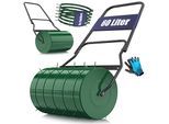 KESSER® Rasenwalze Metall mit Handschuhen Handwalze Rasenroller Gartenwalze Ackerwalze Walze befüllbar mit Wasser oder Sand