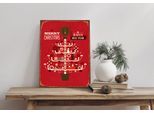 Alu-Dibond-Druck QUEENCE "Weihnachtsbaum", rot (farbe bild(er): rot), B:20cm H:30cm T:0,2cm, Alu Dibond, Bilder, Merry Christmas, Schild