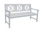 Gartenbank Malmö ca. 154x89x59 cm Holz Weiß