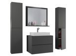 Badezimmer Lendas 5-tlg. ca. 147 cm Anthrazit