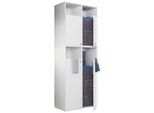 Wäscheschrank KLIDAS XXL Weiß ca. 81x184x39 cm