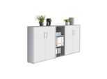 Aktenschrank Office Edition Sw Set 8 Grau/Weiß